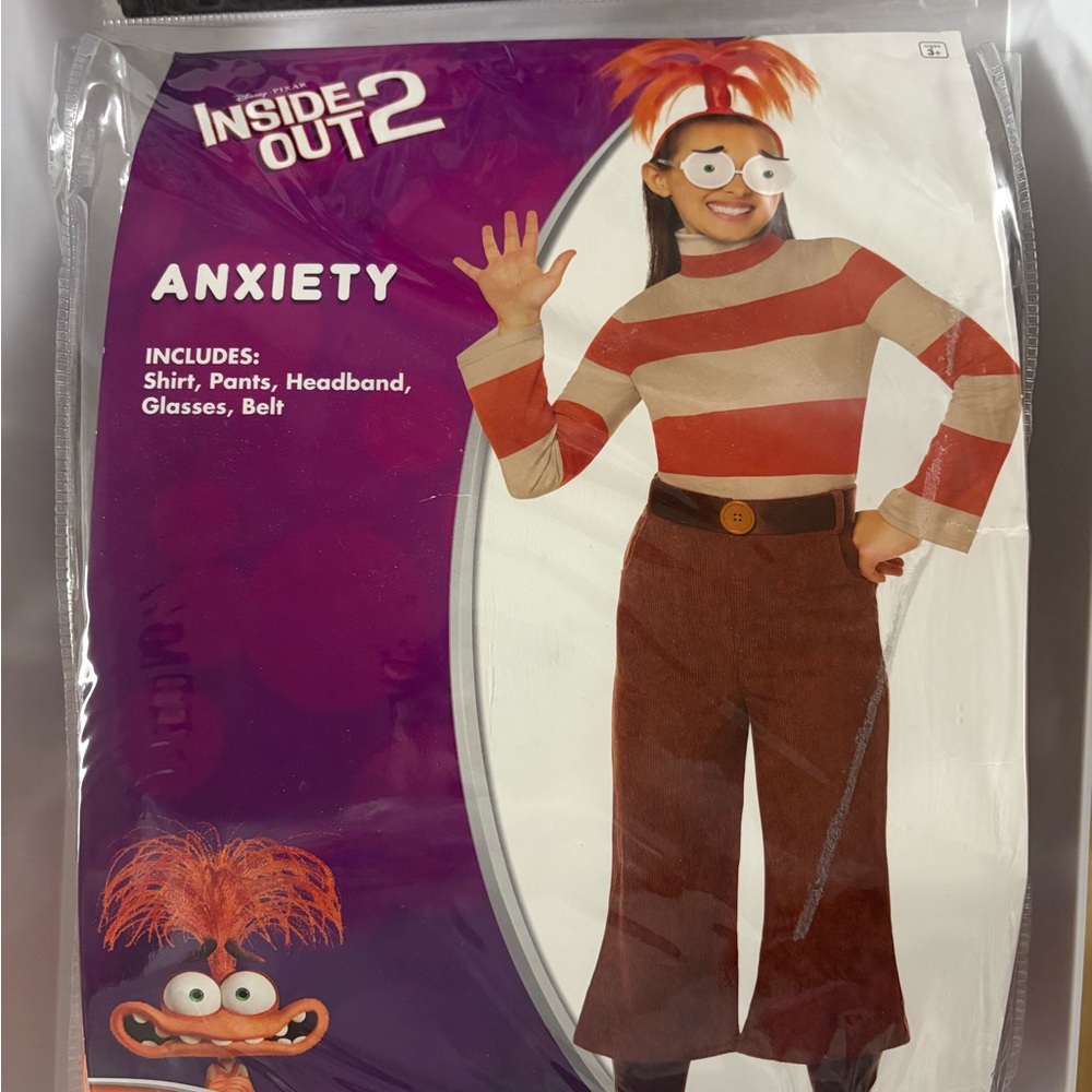 Anxiety costume -Spirit Anxiety Costume for Kids - Red and Brown